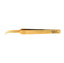 Velvet luxe round curved pliers, gold-plated
