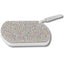 Large white rhinestone magnifying mirror