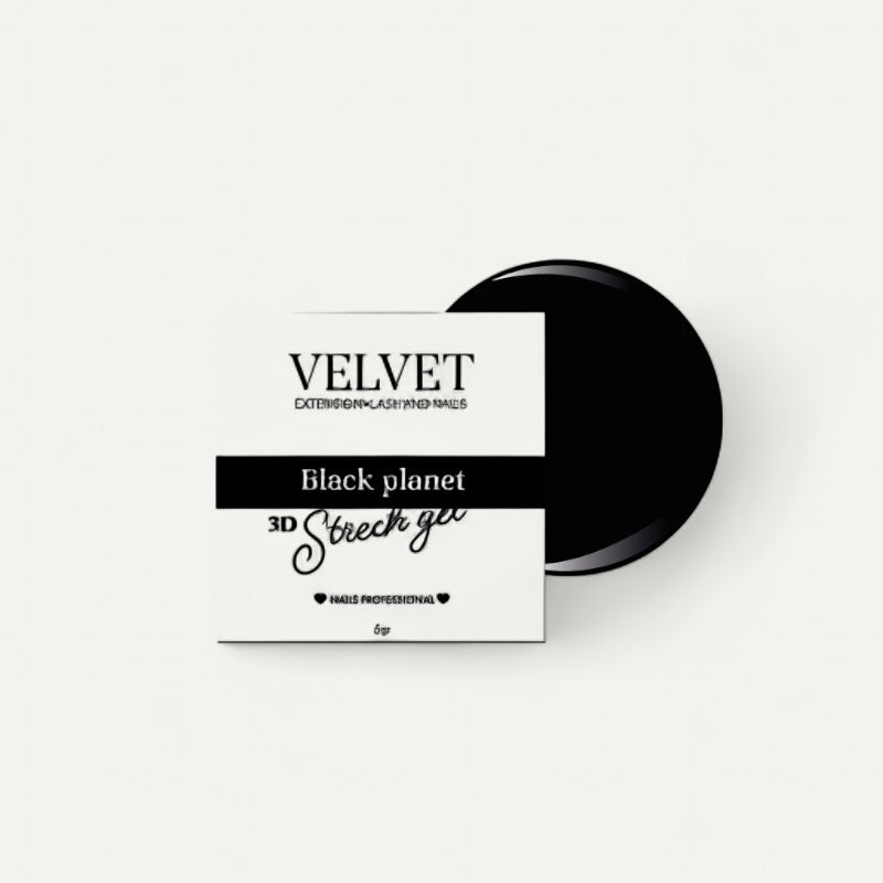3D Strech gel black planet