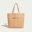 Tote Bag Velvet Extension 35 × 45 cm rayé orange et écru