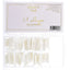 Capsules ongles white forme U sans encoches bombés x 100