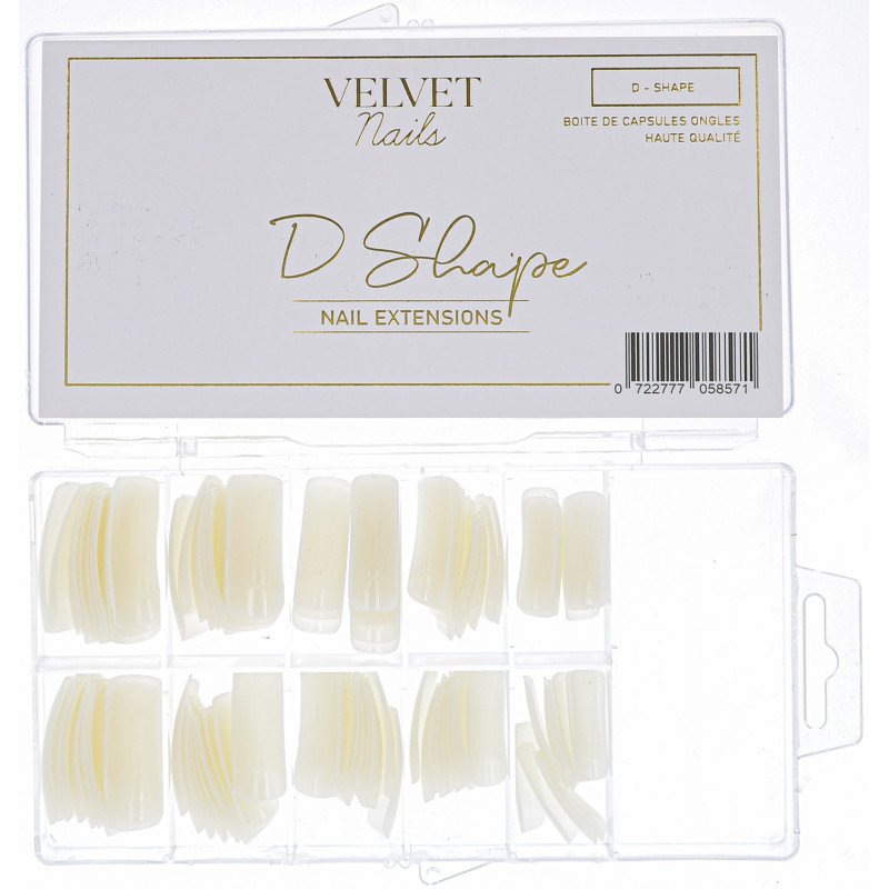 Capsules ongles naturels forme D x 100