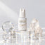 Colle extension de cils Crystal transparente sur bloc de verre et quartz