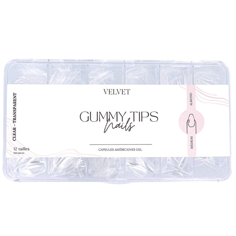 Gummy tips Medium Almond