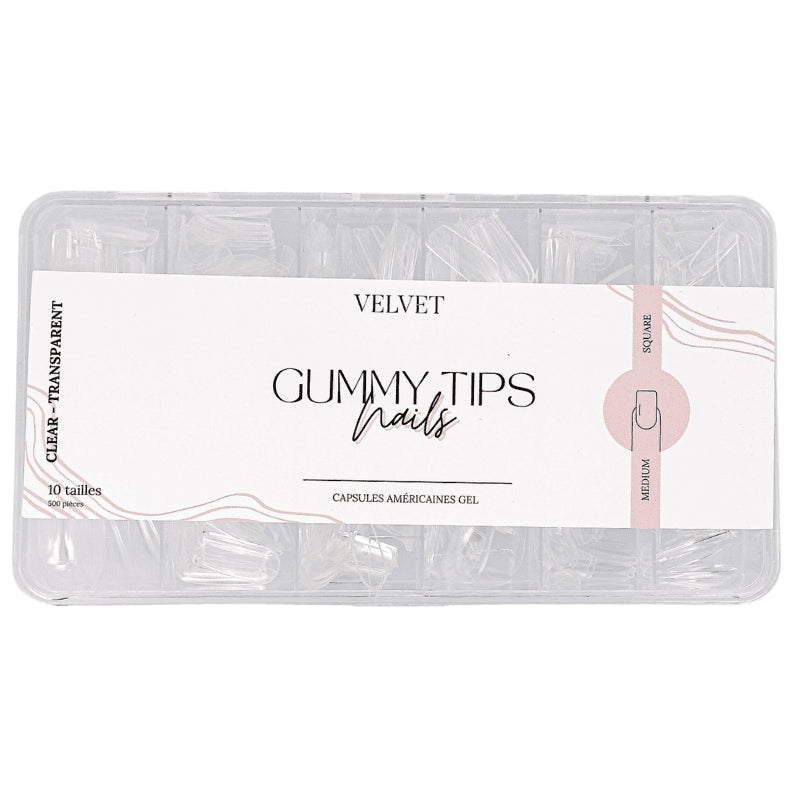 Gummy tips medium square