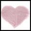 TAPIS COEUR FOURRURE MANUCURE