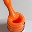 Texture du vernis semi-permanent Mangue électrique, teinte orange mangue vif